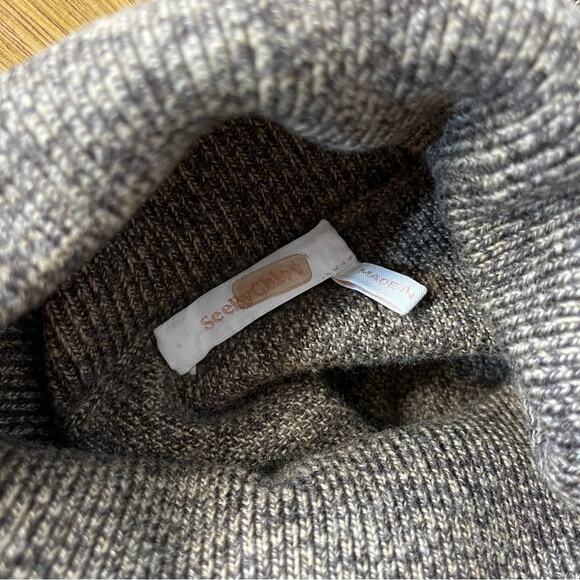 See by Chloé Chestnut scallop Turtleneck Sweater brown - 2 - Picture 13 of 13